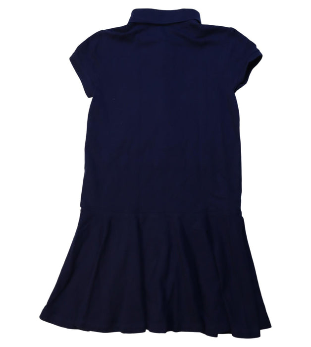 A Navy Short Sleeve Dresses from Polo Ralph Lauren in size 6T for girl. (Back View)