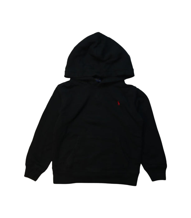 A Black Hooded Sweatshirts from Polo Ralph Lauren in size 6T for boy. (Front View)