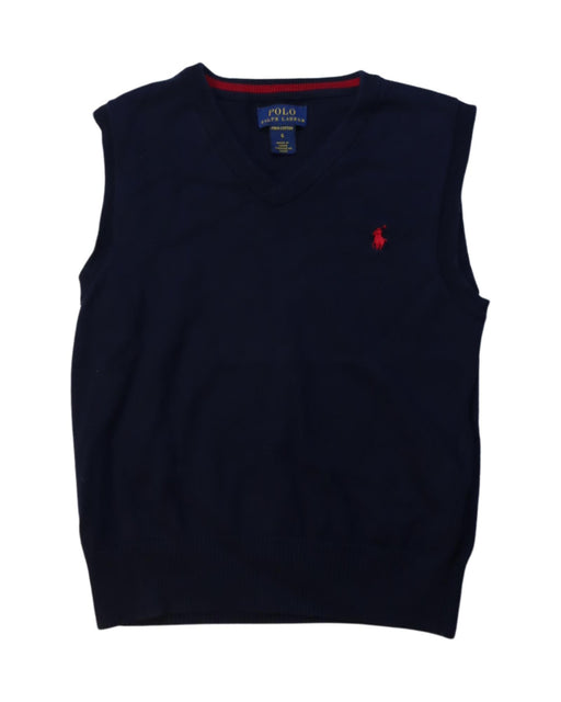 A Navy Sweater Vests from Polo Ralph Lauren in size 6T for boy. (Front View)