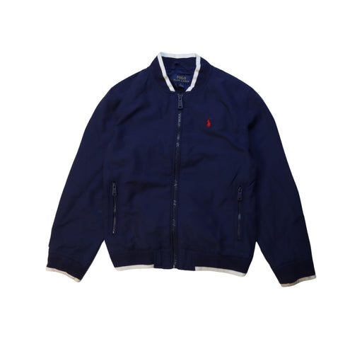 A Navy Lightweight Jackets from Polo Ralph Lauren in size 6T for boy. (Front View)