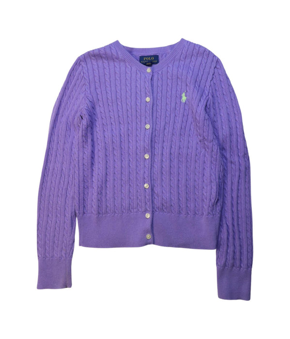A Purple Cardigans from Polo Ralph Lauren in size 8Y for girl. (Front View)