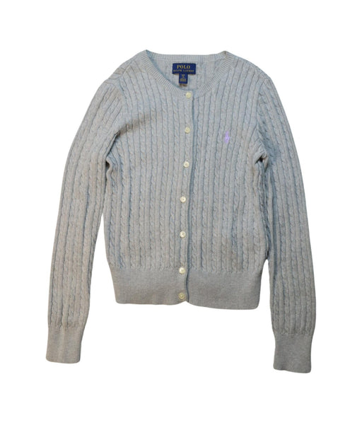 A Grey Cardigans from Polo Ralph Lauren in size 7Y for girl. (Front View)