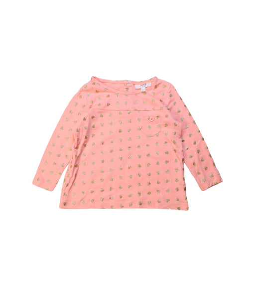 A Pink Long Sleeve Tops from Seed in size 12-18M for girl. (Front View)