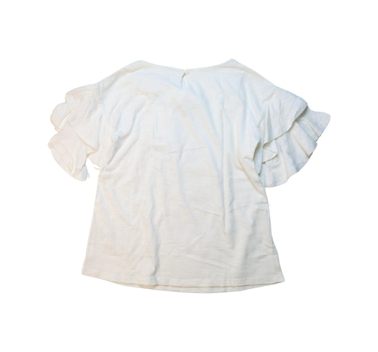 A White Short Sleeve Tops from Seed in size 9Y for girl. (Back View)
