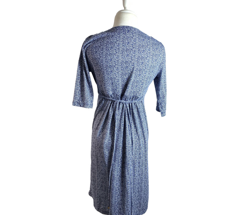 A Blue Long Sleeve Dresses from Mayarya in size S for maternity. (Back View)