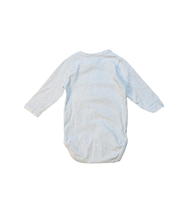 A Grey Long Sleeve Bodysuits from Seed in size 0-3M for neutral. (Back View)