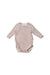 A Orange Long Sleeve Bodysuits from Seed in size Newborn for girl. (Front View)