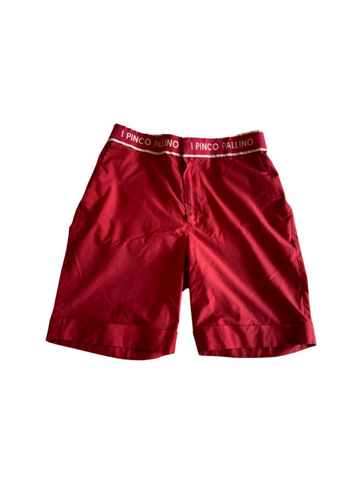 A Red Shorts from I Pinco Pallino in size 6T for boy. (Front View)