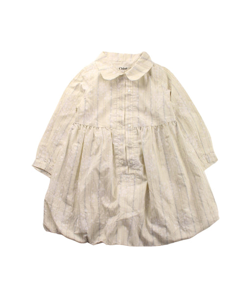 A Ivory Long Sleeve Dresses from Chloe in size 12-18M for girl. (Front View)