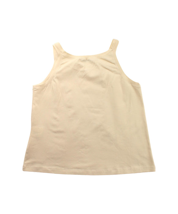 A Beige Sleeveless T Shirts from MiMiSol in size 12Y for girl. (Back View)