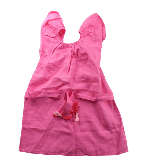 A Pink Sleeveless Dresses from Rose et Théo in size 4T for girl. (Front View)