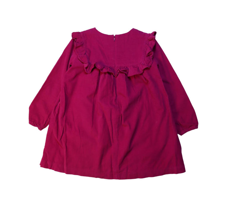 A Red Long Sleeve Dresses from Jacadi in size 5T for girl. (Back View)