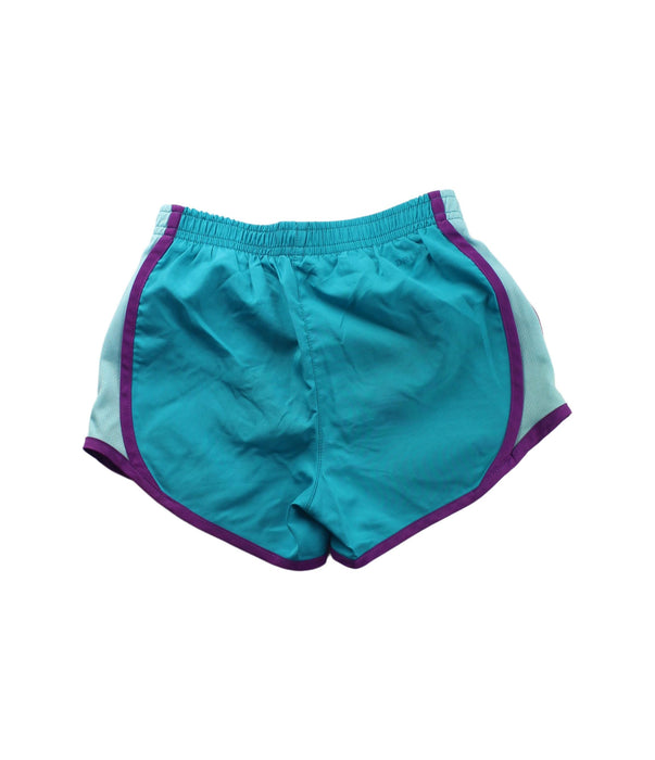 A Teal Shorts from Nike in size 5T for girl. (Back View)