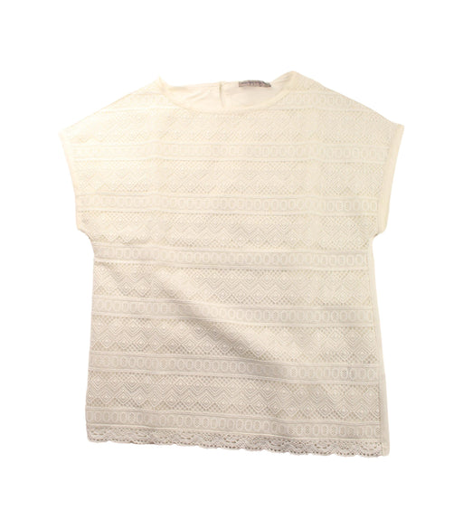 A White Short Sleeve Tops from Ermanno Scervino in size 14Y for girl. (Front View)