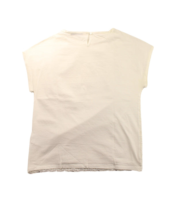 A White Short Sleeve Tops from Ermanno Scervino in size 14Y for girl. (Back View)