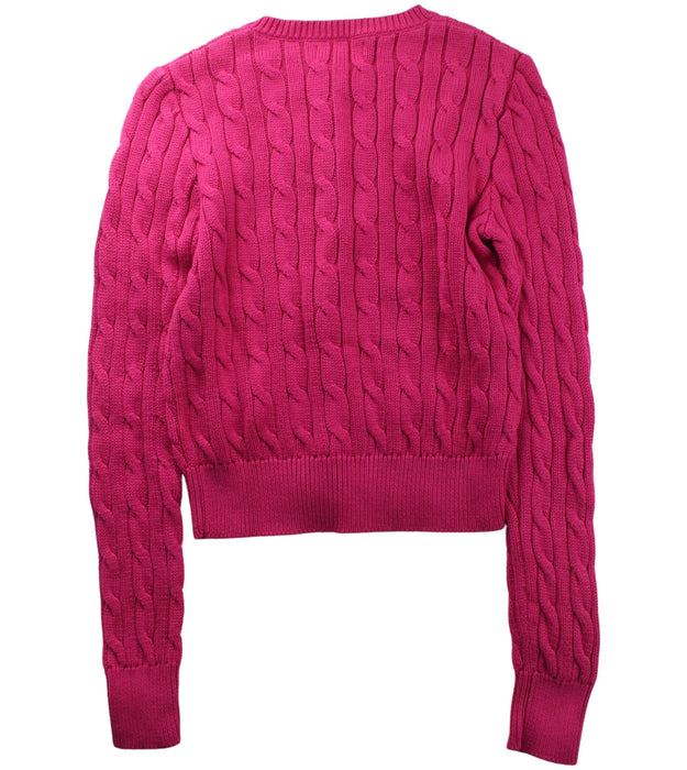 A Pink Cardigans from Ralph Lauren in size 8Y for girl. (Back View)