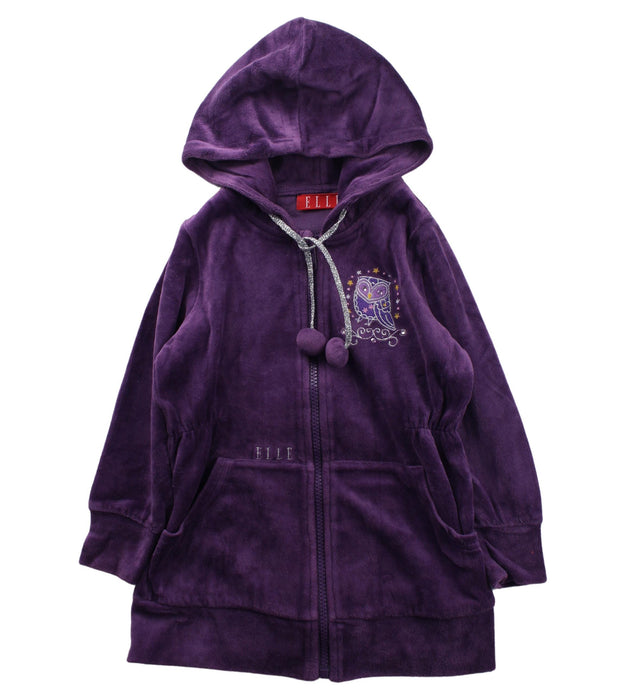 A Purple Zippered Sweatshirts from ELLE in size 2T for girl. (Front View)