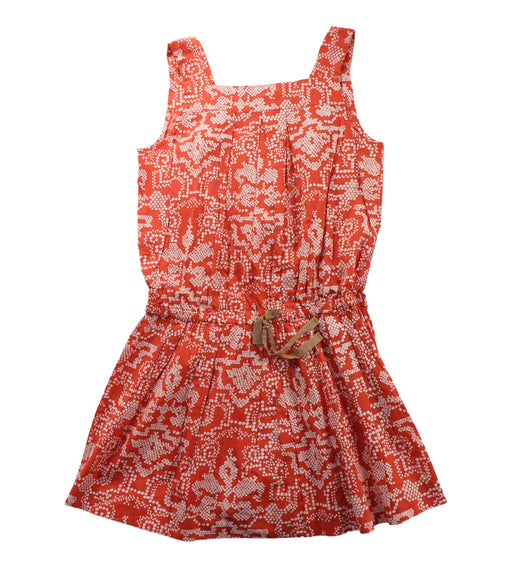 A Orange Sleeveless Dresses from Bonpoint in size 8Y for girl. (Front View)