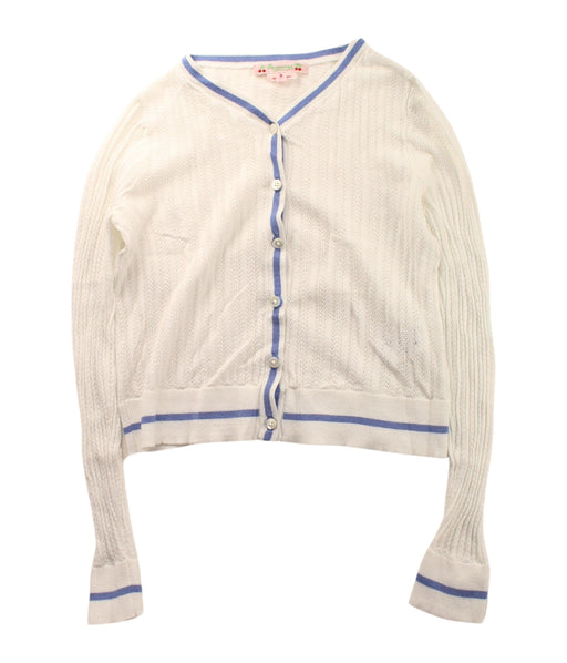 A White Cardigans from Bonpoint in size 8Y for girl. (Front View)