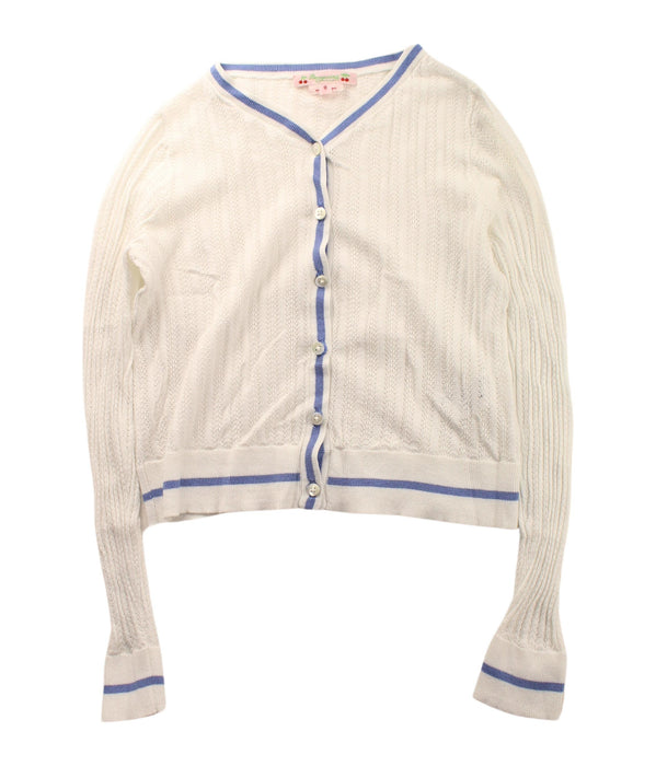 A White Cardigans from Bonpoint in size 8Y for girl. (Front View)