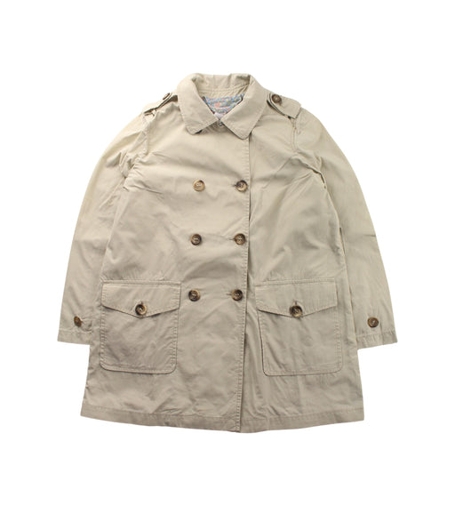 A Beige Coats from Bonpoint in size 8Y for girl. (Front View)