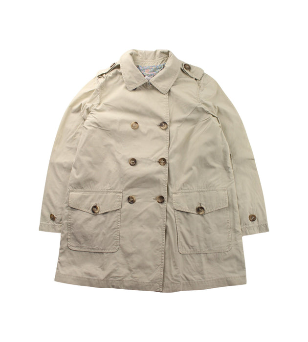 A Beige Coats from Bonpoint in size 8Y for girl. (Front View)