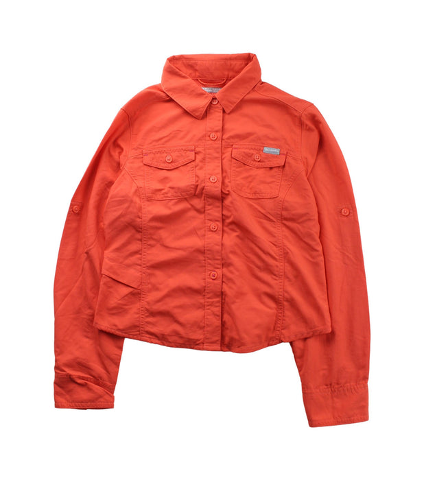 A Orange Long Sleeve Shirts from Columbia in size 7Y for boy. (Front View)