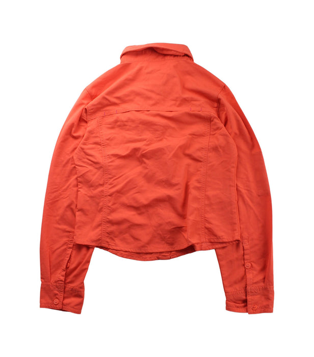 A Orange Long Sleeve Shirts from Columbia in size 7Y for boy. (Back View)