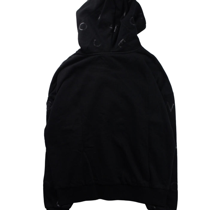 A Black Hooded Sweatshirts from Moncler in size 14Y for neutral. (Back View)