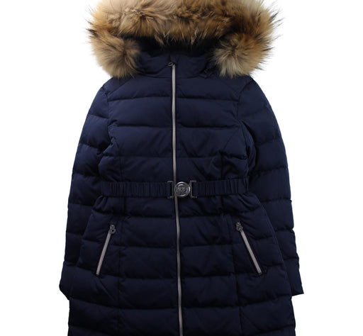 A Blue Puffer/Quilted Coats & Outerwear from Kingkow in size 10Y for girl. (Front View)