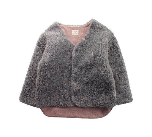 A Grey Cardigans from Mini Dressing in size 7Y for girl. (Front View)