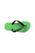 A Green Flip Flops from Ipanema in size 4T for boy. (Front View)