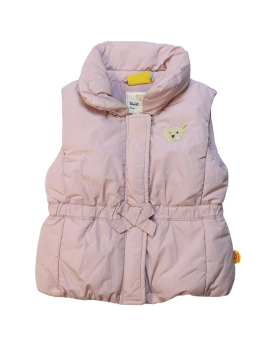 A Pink Outerwear Vests from Steiff in size 3T for girl. (Front View)