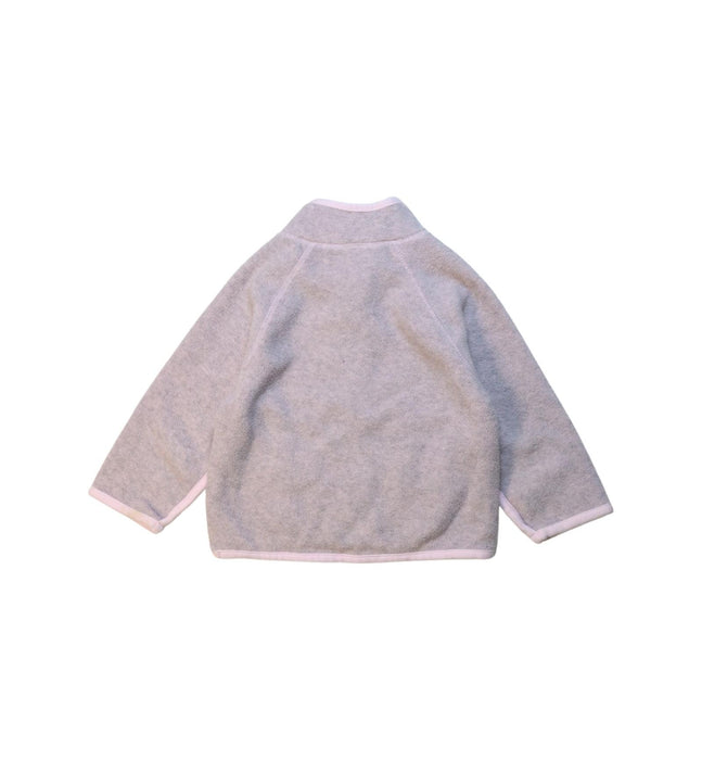 A Grey Lightweight Jackets from Molo in size 6-12M for girl. (Back View)