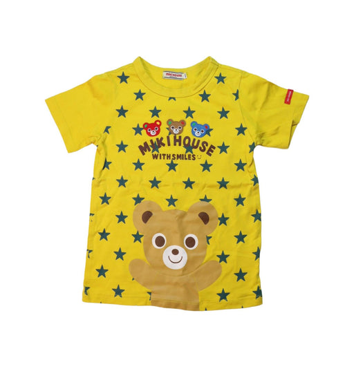 A Multicolour Short Sleeve T Shirts from Miki House in size 4T for boy. (Front View)