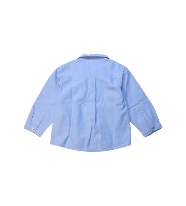 A Blue Long Sleeve Shirts from Jacadi in size 12-18M for boy. (Back View)