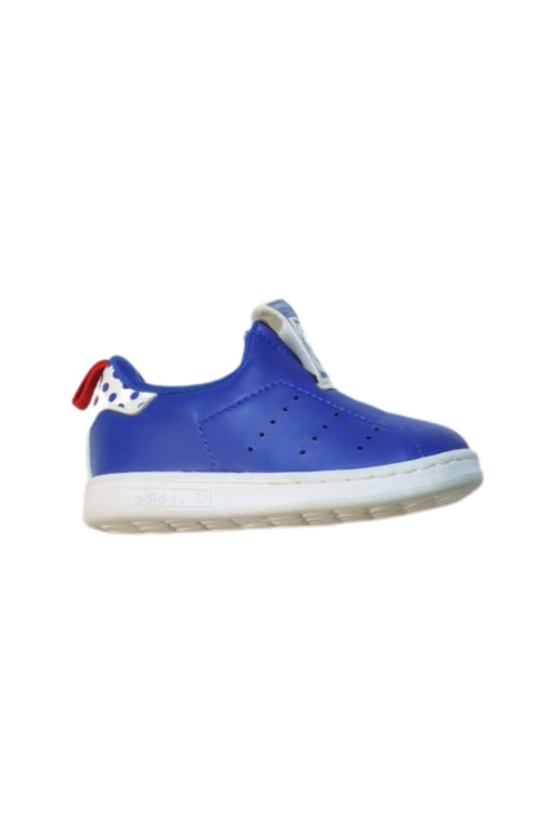 A Blue Slip Ons from Adidas in size 12-18M for boy. (Front View)