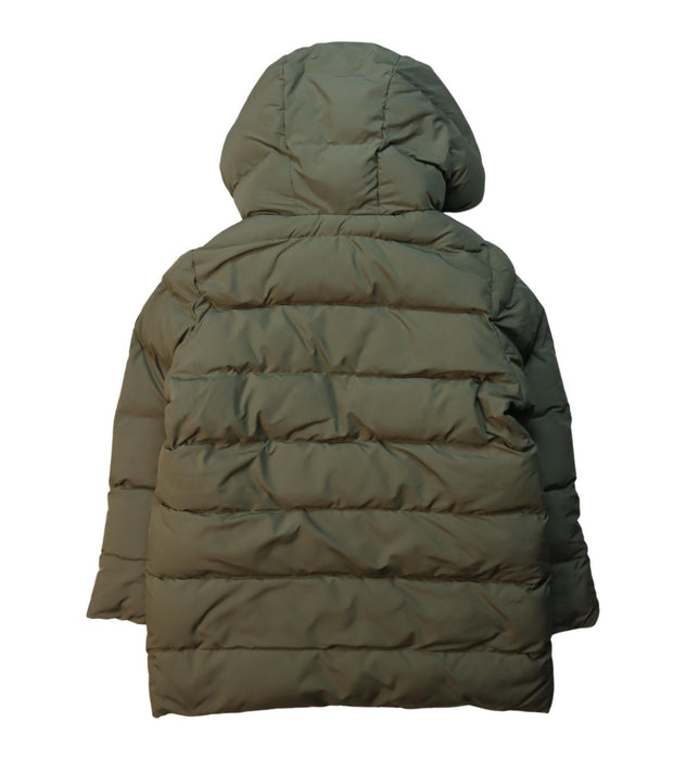 A Green Puffer/Quilted Jackets from Jacadi in size 5T for boy. (Back View)