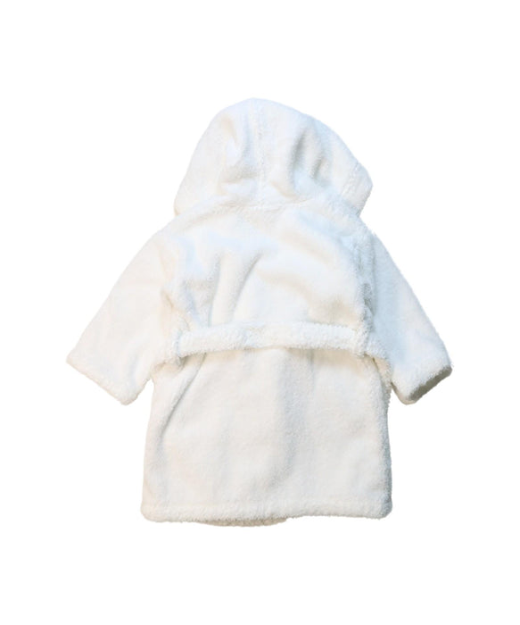 A White Bathrobes from The Little White Company in size 6-12M for neutral. (Back View)