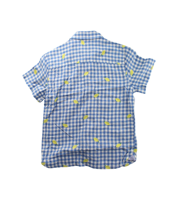 A Blue Short Sleeve Shirts from Boden in size 11Y for boy. (Back View)