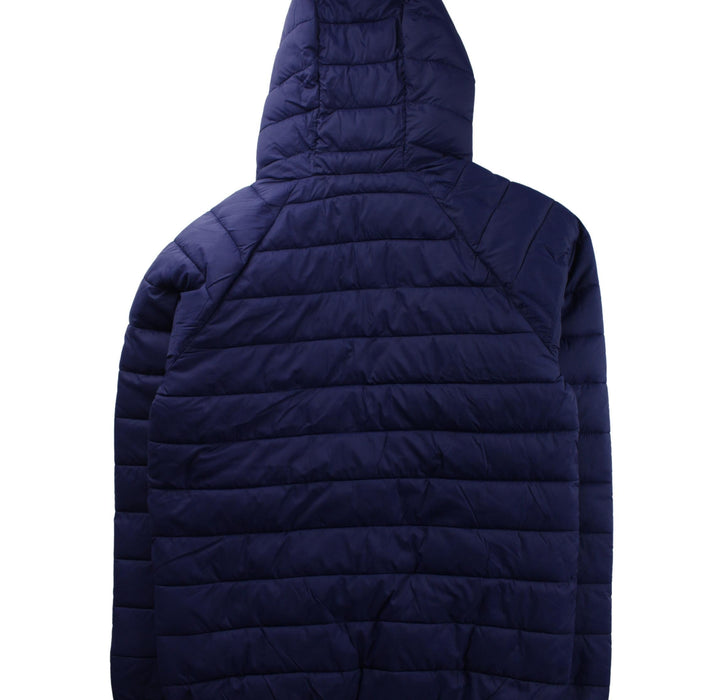 A Purple Puffer/Quilted Jackets from Boden in size 11Y for boy. (Back View)