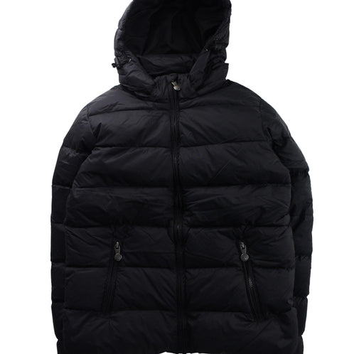 A Black Puffer/Quilted Jackets from Pyrenex in size 12Y for boy. (Front View)