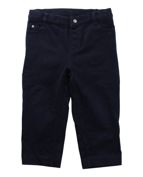 A Blue Casual Pants from Petit Bateau in size 12-18M for girl. (Front View)