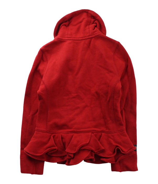 A Red Zippered Sweatshirts from Ralph Lauren in size 6T for girl. (Back View)