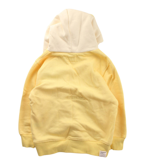 A Yellow Hooded Sweatshirts from :CHOCOOLATE in size 4T for girl. (Back View)