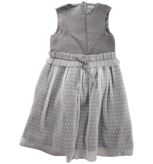 A Grey Sleeveless Dresses from Nicholas & Bears in size 6T for girl. (Front View)