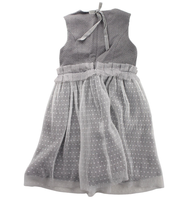 A Grey Sleeveless Dresses from Nicholas & Bears in size 6T for girl. (Back View)