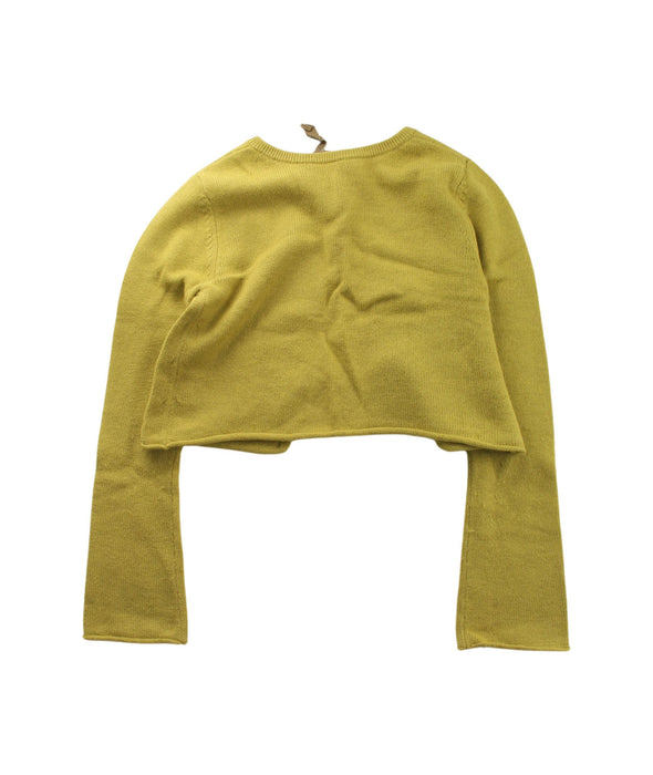 A Green Cardigans from Bonpoint in size 8Y for girl. (Back View)