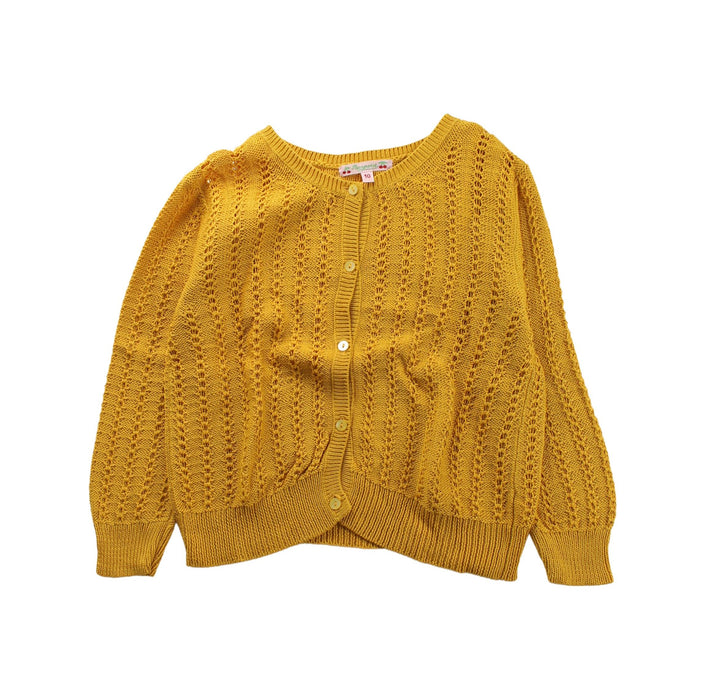 A Yellow Cardigans from Bonpoint in size 10Y for girl. (Front View)