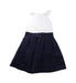 A Blue Sleeveless Dresses from Jacadi in size 8Y for girl. (Front View)